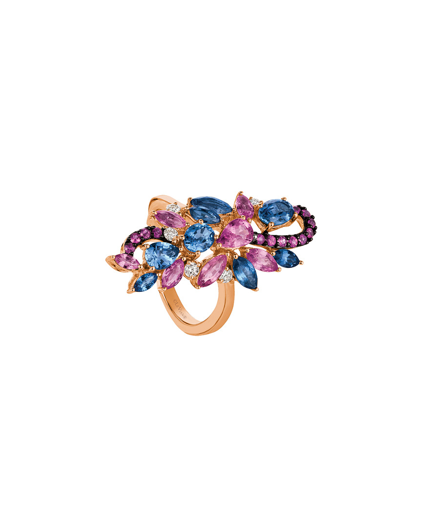 Shop Le Vian 14k Rose Gold 3.65 Ct. Tw. Diamond & Cornflower Ceylon Sapphire Ring