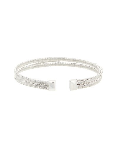 0.05 ct. tw. Diamond 18K Gold Over Silver Bangle Bracelet