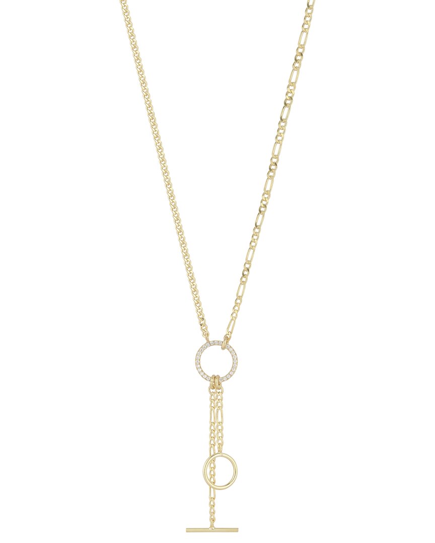 Chloe & Madison Chloe And Madison 14k Over Silver Cz Lariat Necklace