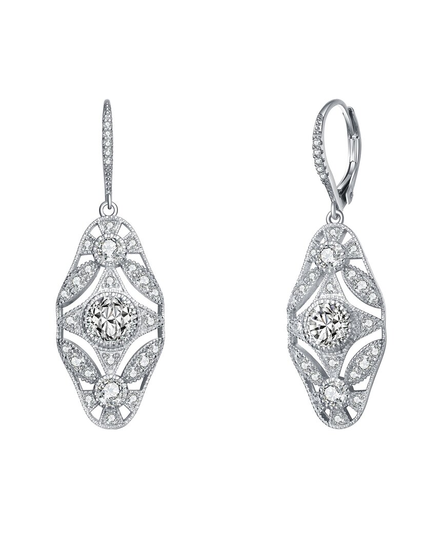 Genevive Silver Cz Earrings