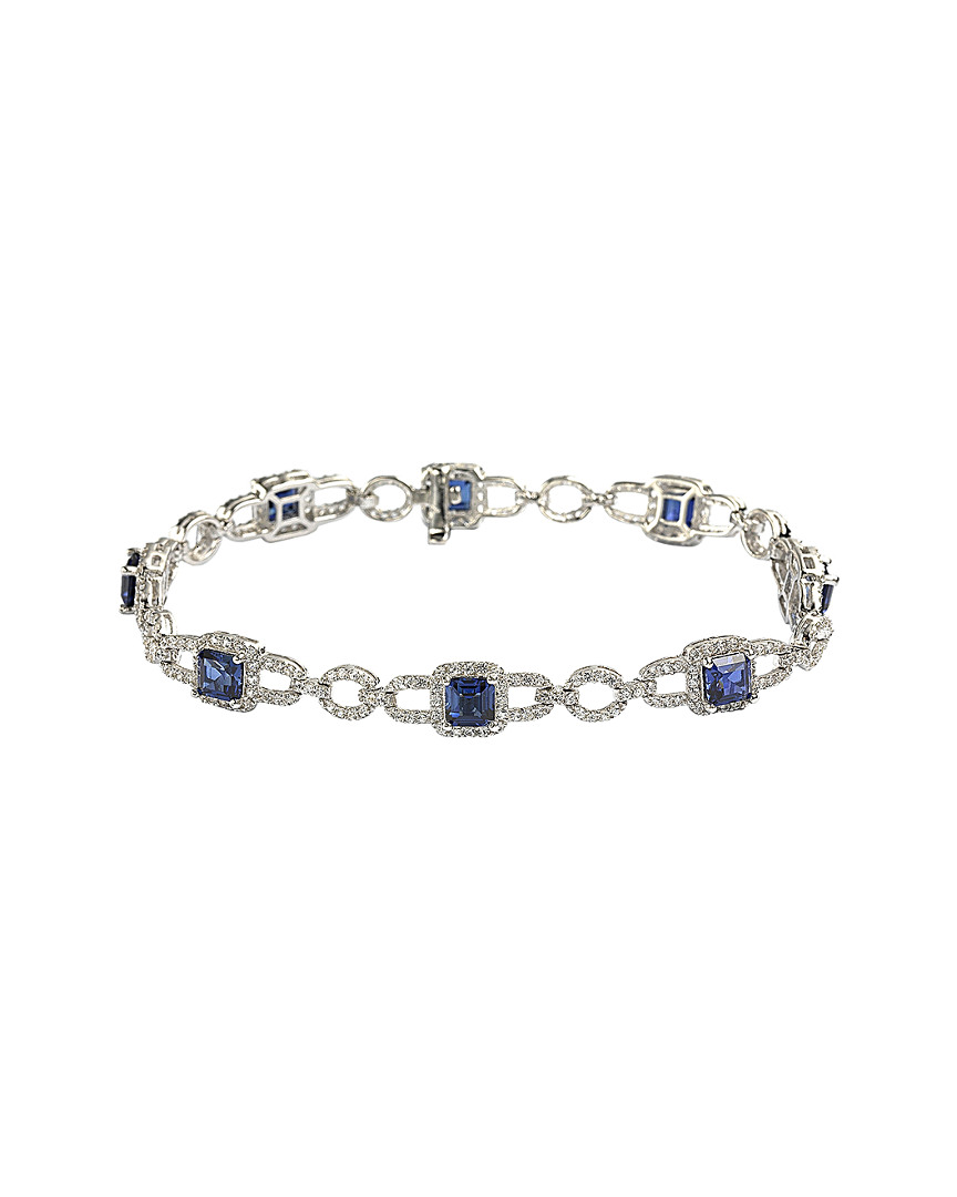Shop Suzy Levian Silver Sapphire Bracelet