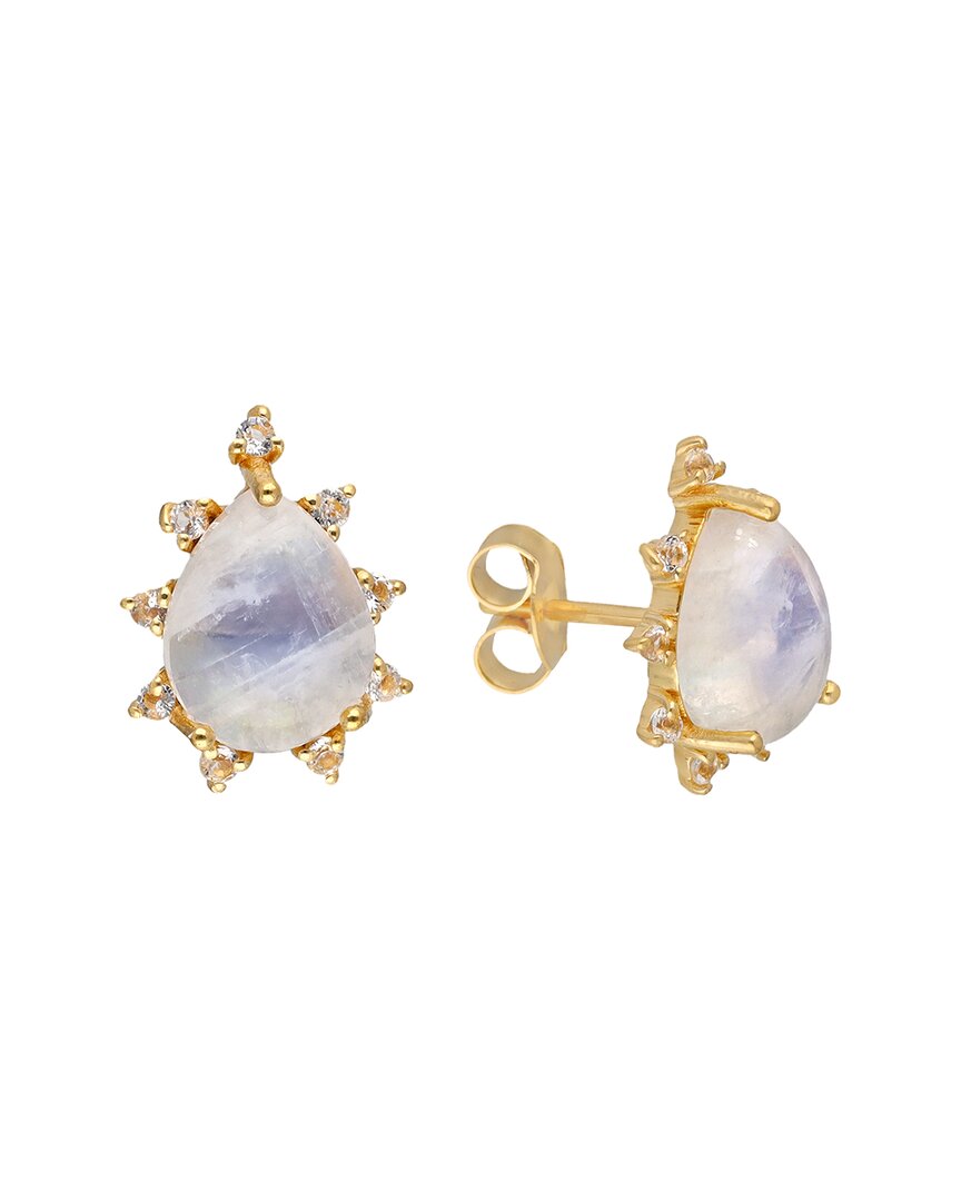 Tiramisu 14k Over Silver 5.13 Ct. Tw. Gemstone Earrings