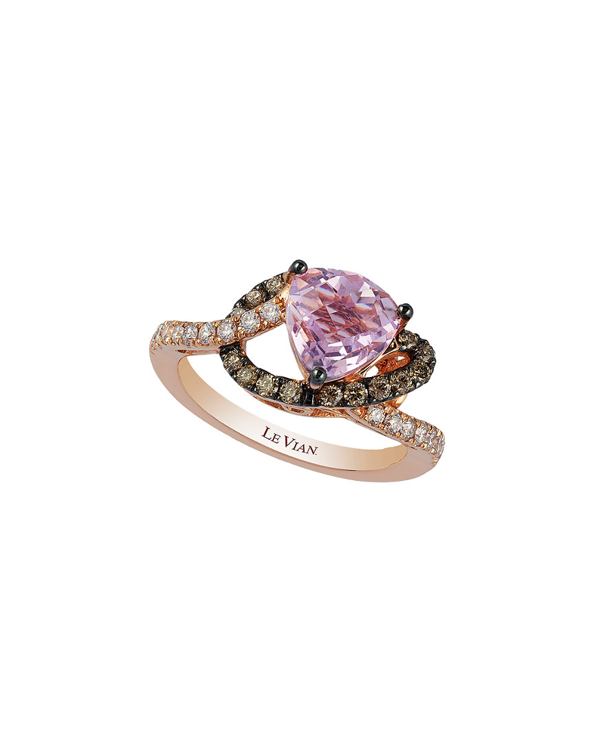 Le Vian 14k Rose Gold 2.21 Ct. Tw. Diamond & Pink Amethyst Ring In Purple