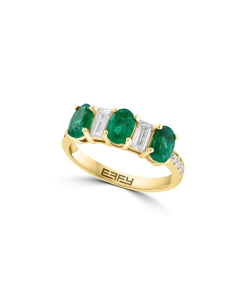 Shop Effy Fine Jewelry 14k 1.69 Ct. Tw. Diamond & Emerald Ring