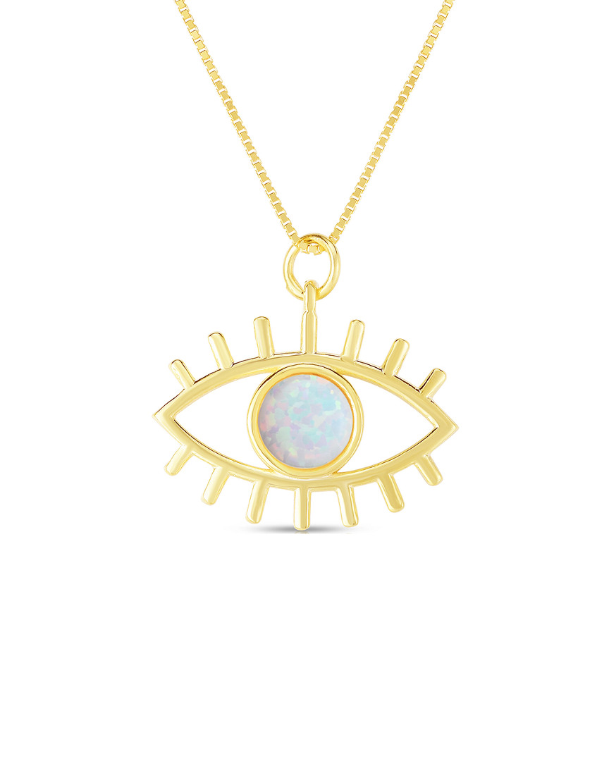Sphera Milano 14k Over Silver Opal Pendant Necklace