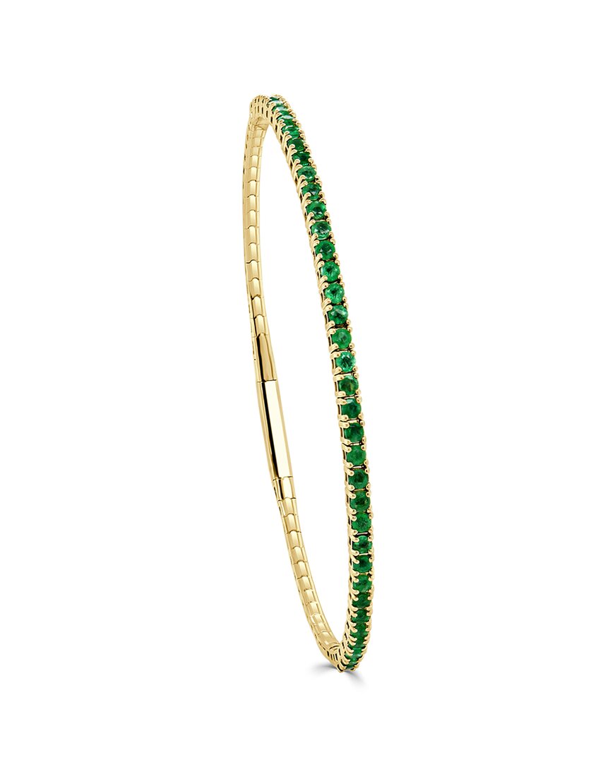 Sabrina Designs 14k 1.71 Ct. Tw. Emerald Flexible Bangle Bracelet