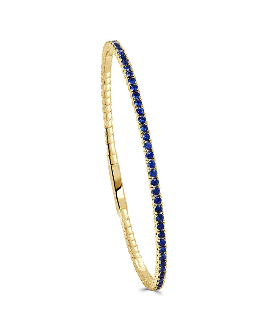 Sabrina Designs 14k 2.61 Ct. Tw. Sapphire Flexible Bangle Bracelet In Yellow