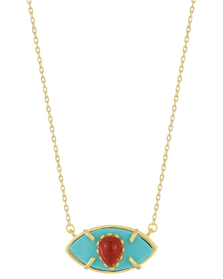 Sphera Milano 14k Over Silver Eye Necklace