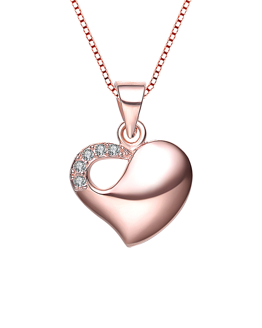 Genevive Rose Gold Over Silver Pendant