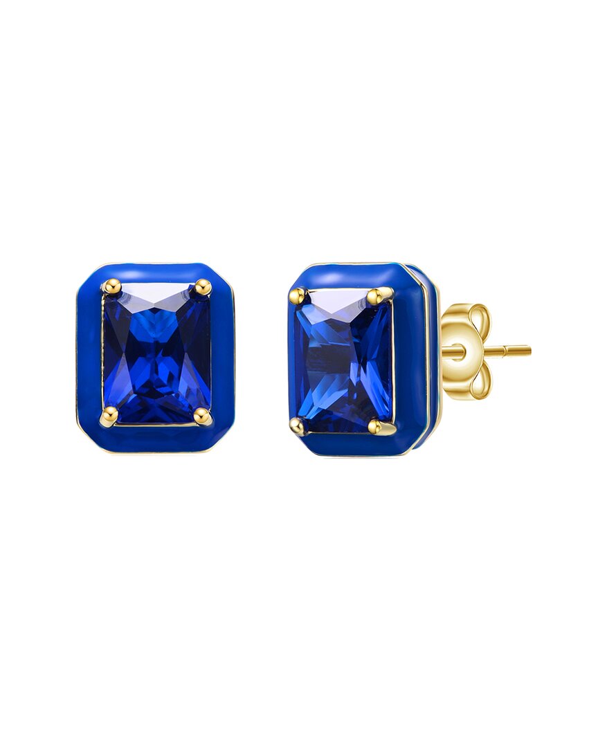 Rachel Glauber 14k Plated Cz Studs
