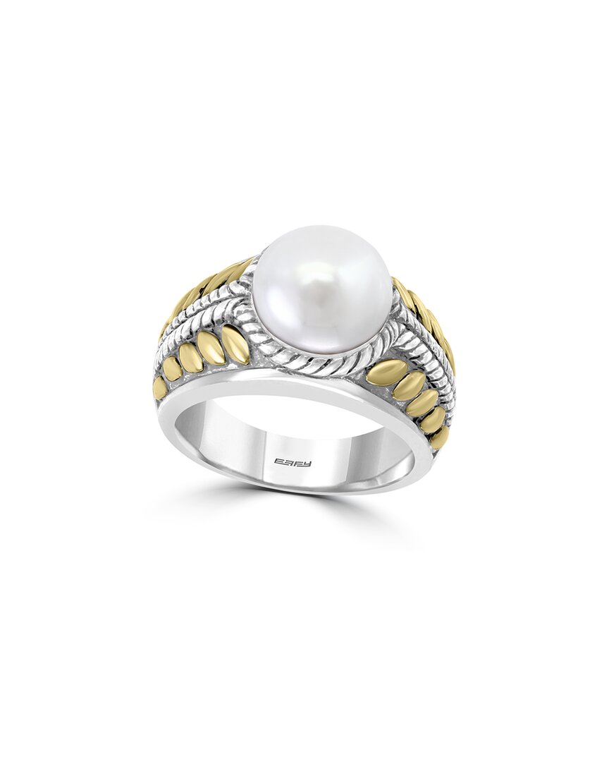 Effy Fine Jewelry Silver 10mm Pearl Ring