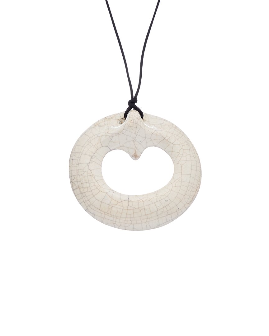 Kenneth Jay Lane Pendant Necklace In White