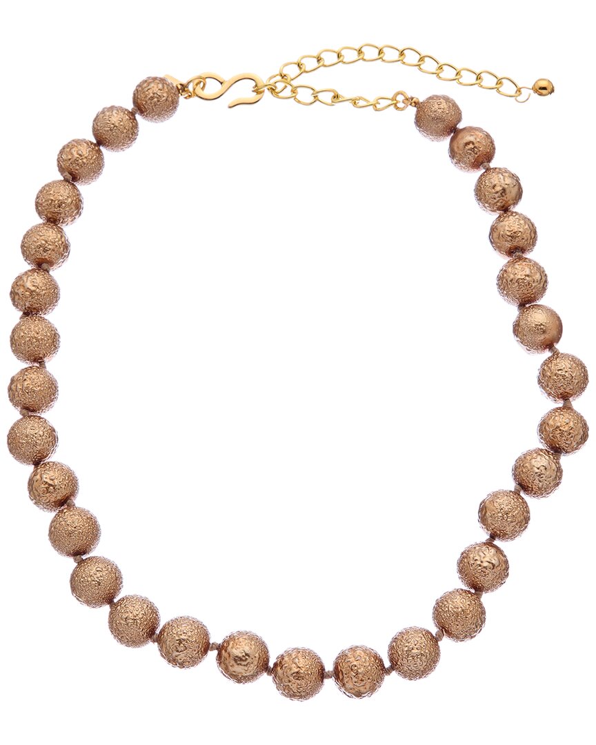 Kenneth Jay Lane 22k Plated Beaded Necklace