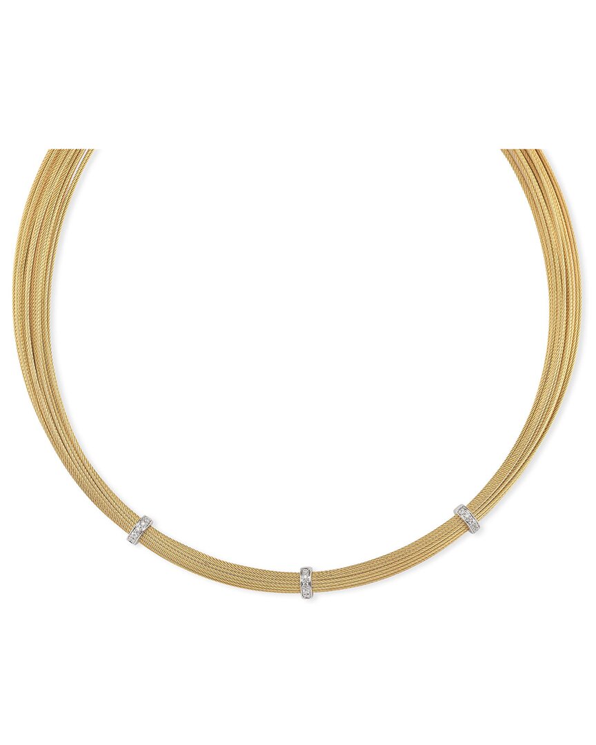 Alor Classique 18k Diamond Cable Necklace