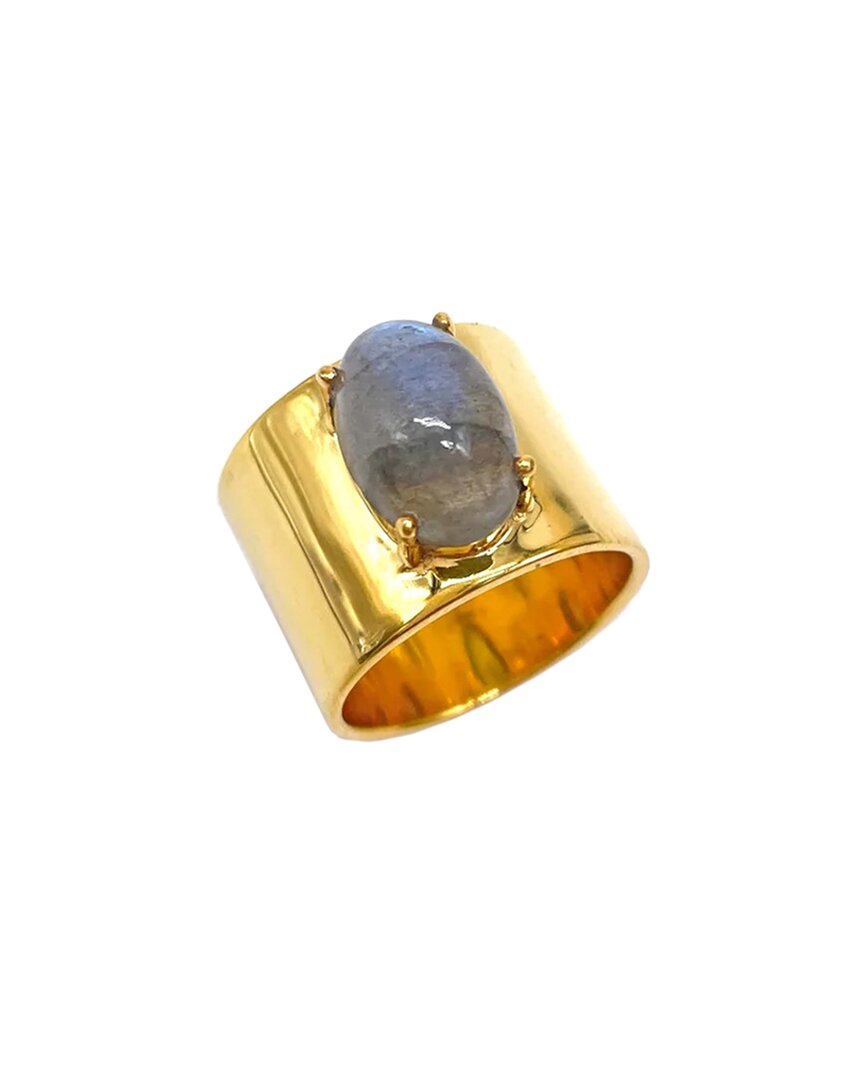 Adornia Fine Jewelry 14k Plated 4.00 Ct. Tw. Labradorite Tall Ring