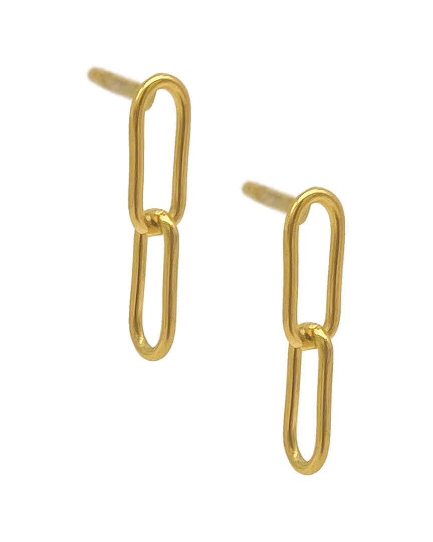 Shop Adornia 14k Plated Paperclip Chain Drop Earrings