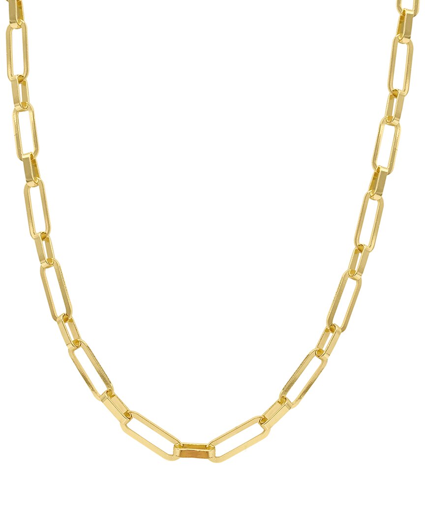 Shop Adornia 14k Plated Sharp Edge Paperclip Chain Necklace