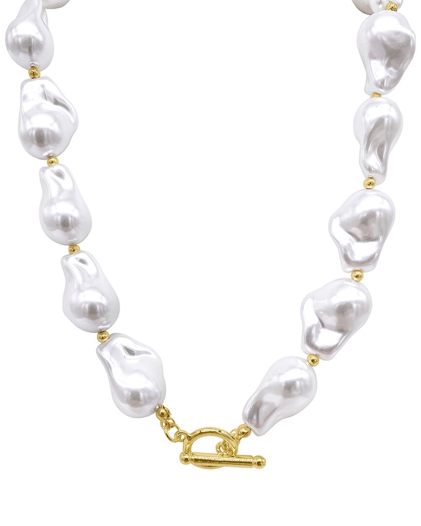 Shop Adornia 14k Plated 20mm Pearl Oversized Necklace