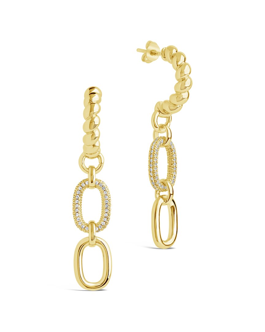 Sterling Forever Andi Drop Hoops