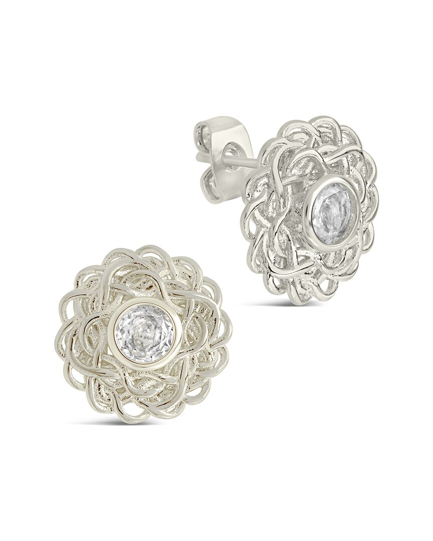 Sterling Forever Cubic Zirconia Lanira Stud Earrings