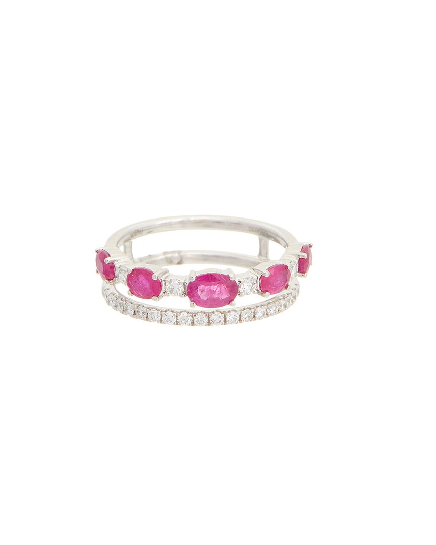 MAITRE DE DIAMANT MAITRE DE DIAMANT 18K 1.58 CT. TW. DIAMOND & RUBY RING