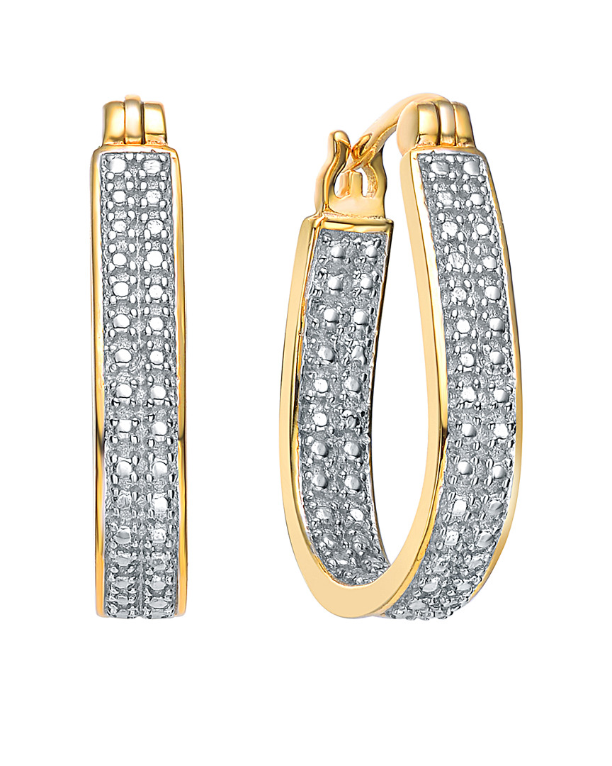Genevive Two-tone Gold Over Silver Earrings