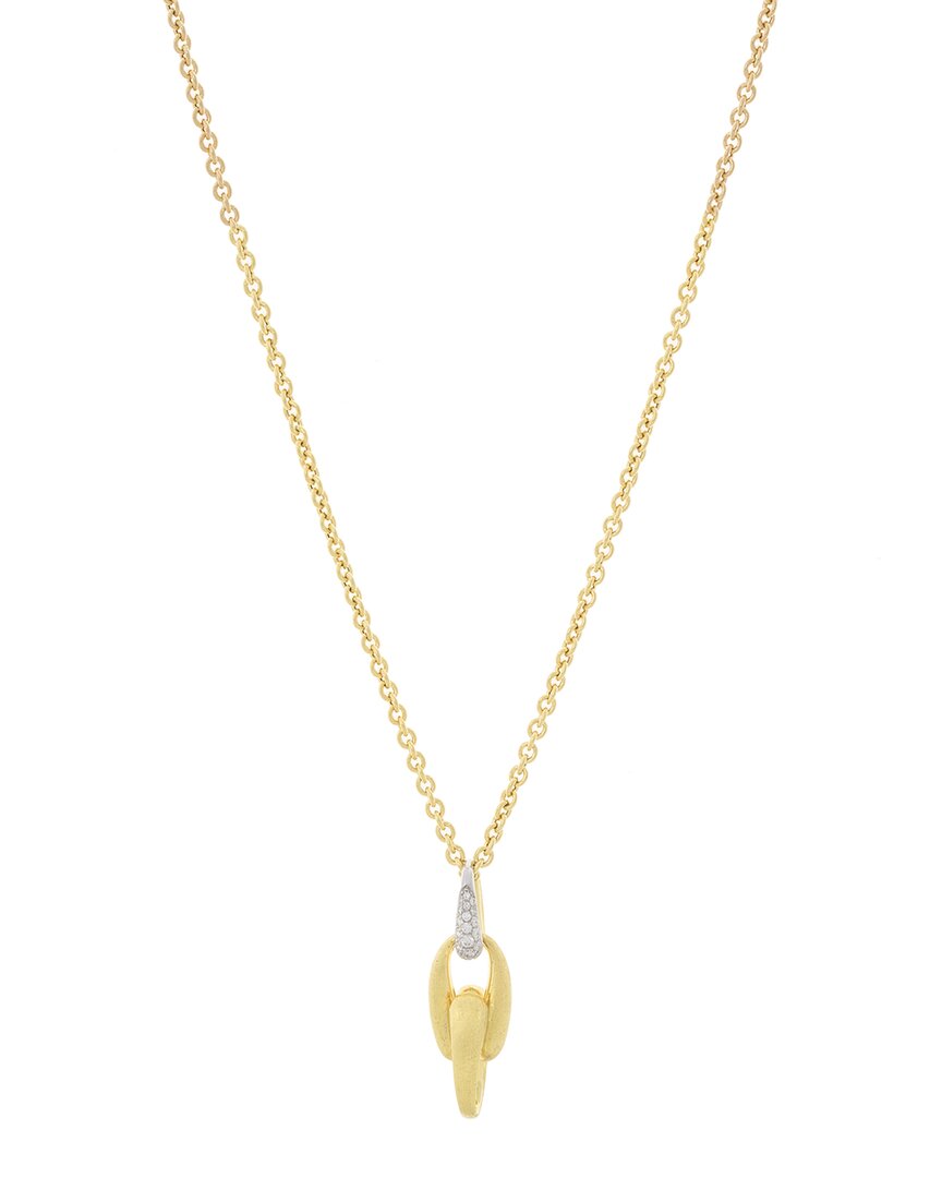 Shop Marco Bicego Lucia Gold 0.20 Ct. Tw. Diamond Link Long Pendant Necklace