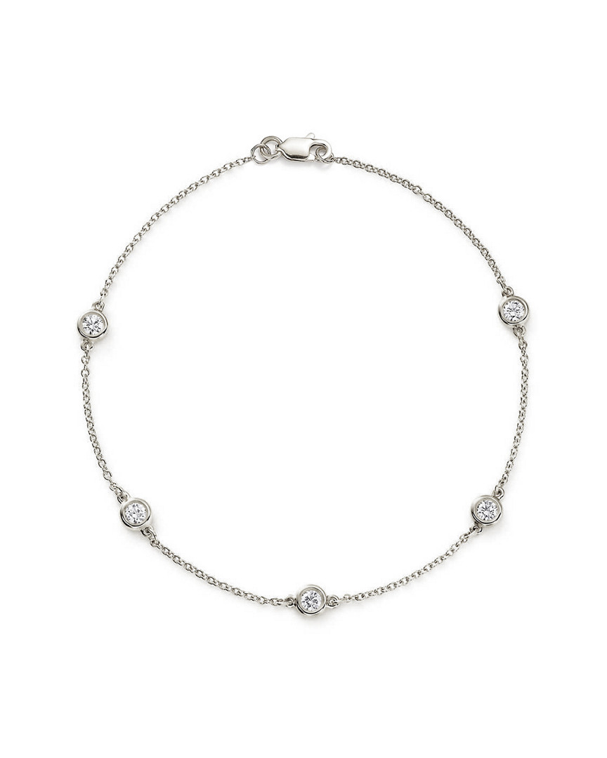 Suzy Levian 14k 0.75 Ct. Tw. Diamond Station Bracelet