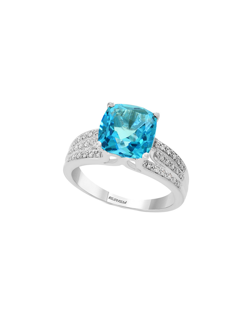 Shop Effy Fine Jewelry 14k 4.58 Ct. Tw. Diamond & Blue Topaz Ring