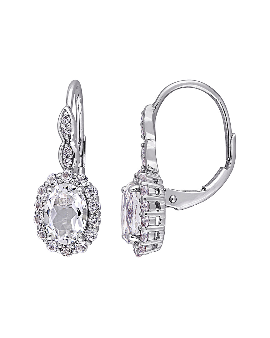 Rina Limor 14k 2.68 Ct. Tw. Diamond & White Topaz Earrings