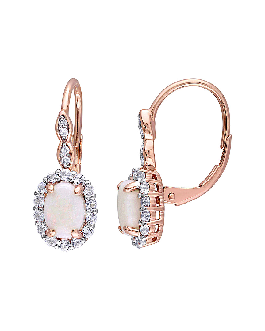 Rina Limor 14k Rose Gold 1.78 Ct. Tw. Diamond & Gemstone Earrings
