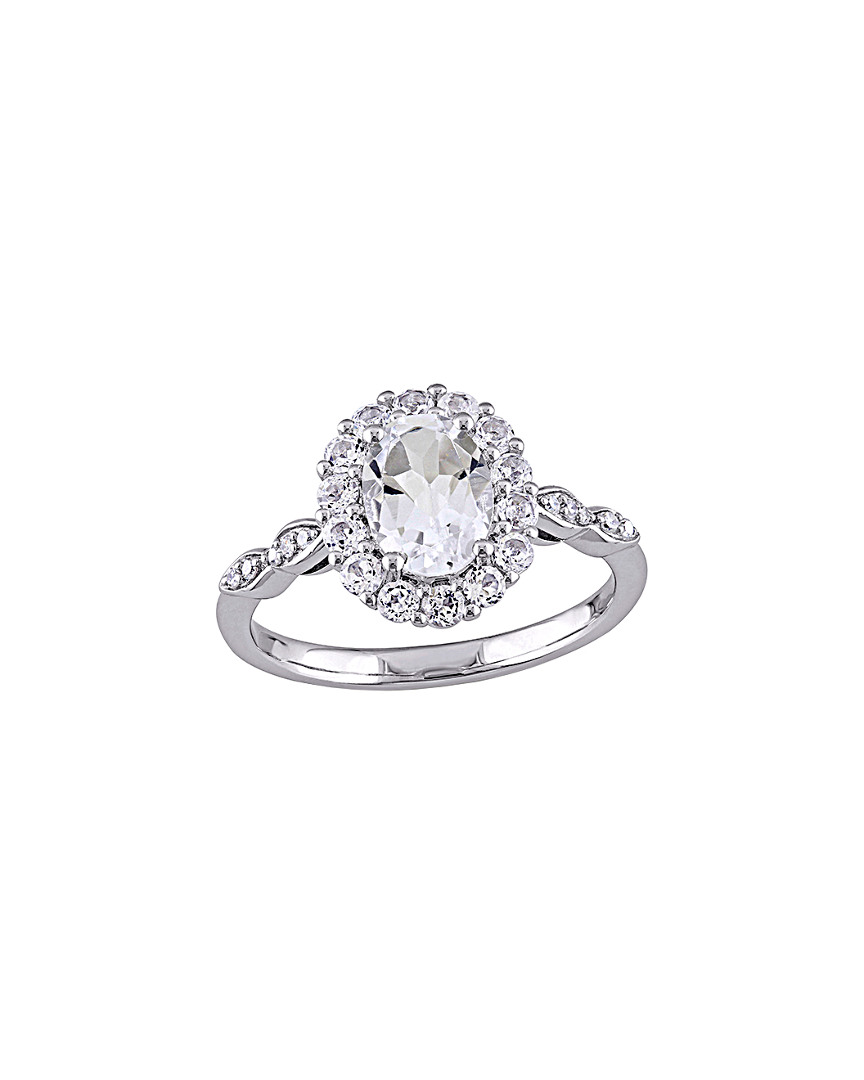Rina Limor 14k 0.05 Ct. Tw. Diamond & White Topaz Ring