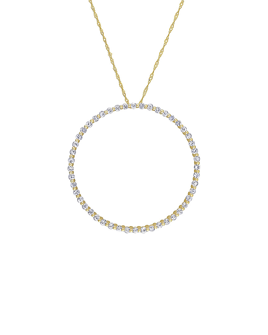 Rina Limor 10k 2.40 Ct. Tw. White Sapphire Pendant Necklace