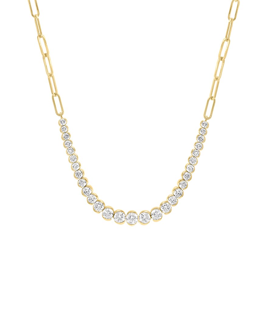 Effy Fine Jewelry Gold Over Silver 4.69 Ct. Tw. Lab-grown Diamond Necklace In Gold