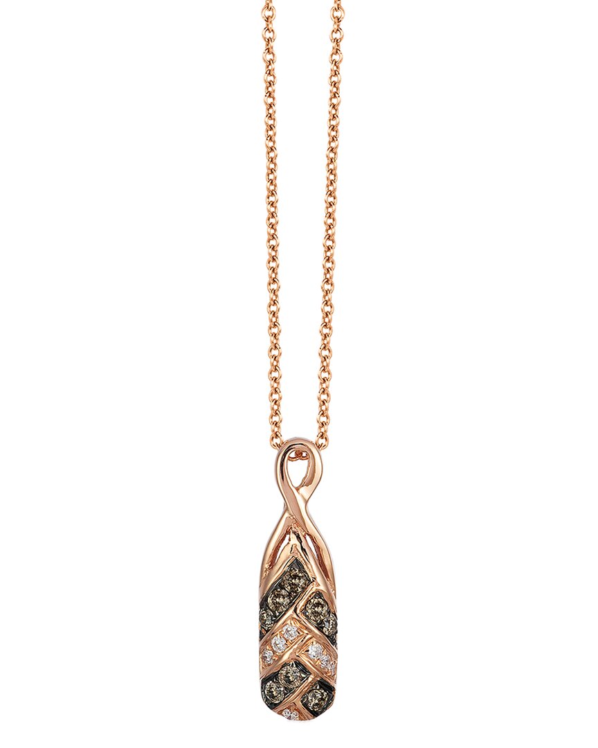 Le Vian ® 14k Strawberry Gold 0.11 Ct. Tw. Diamond Pendant Necklace