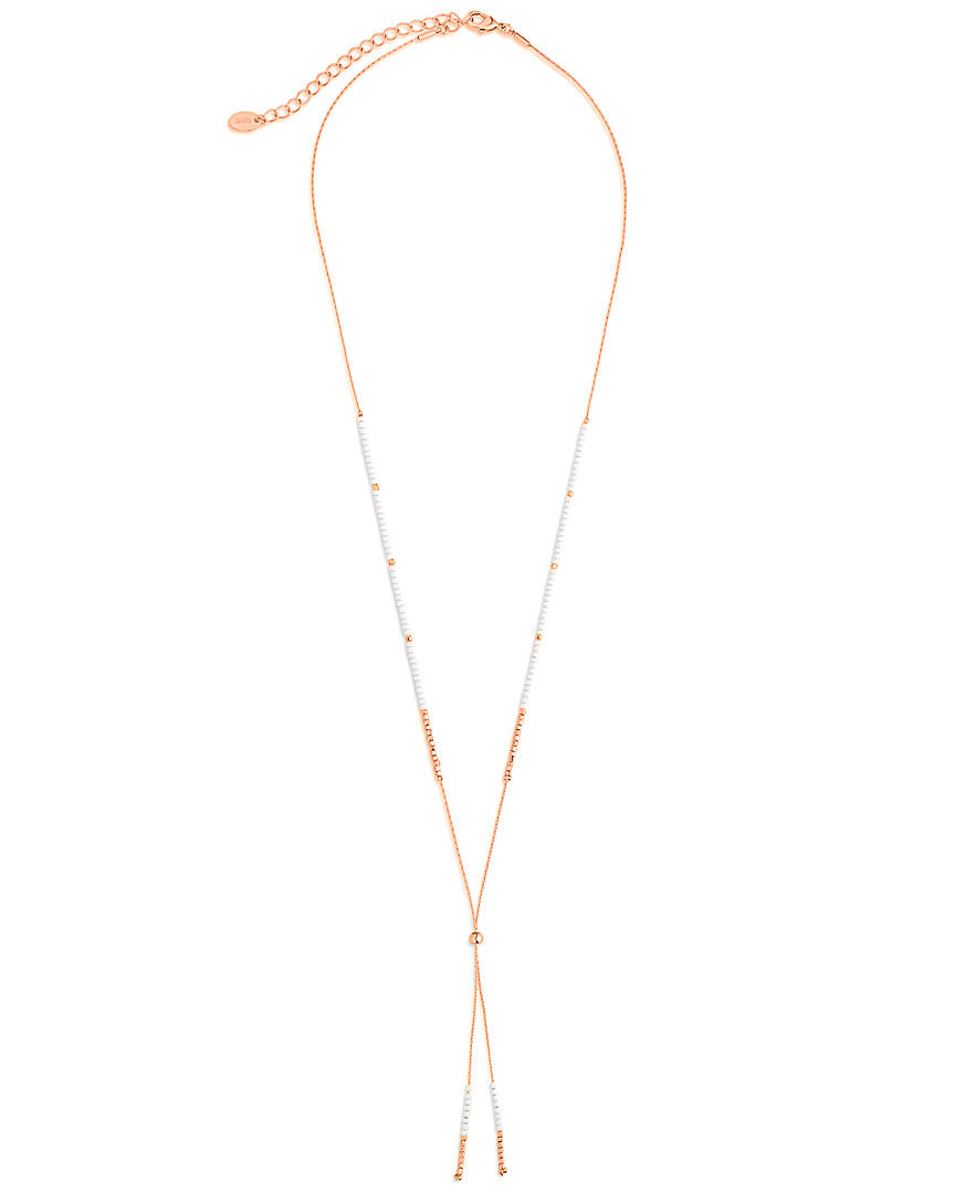 Sterling Forever 14k Rose Gold Plated Bolo Necklace
