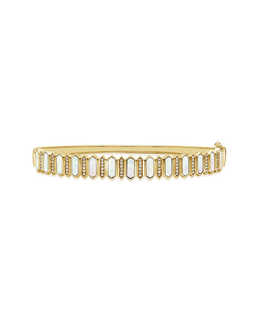 Sabrina Designs 14k 0.18 Ct. Tw. Diamond & Pearl Bangle Bracelet
