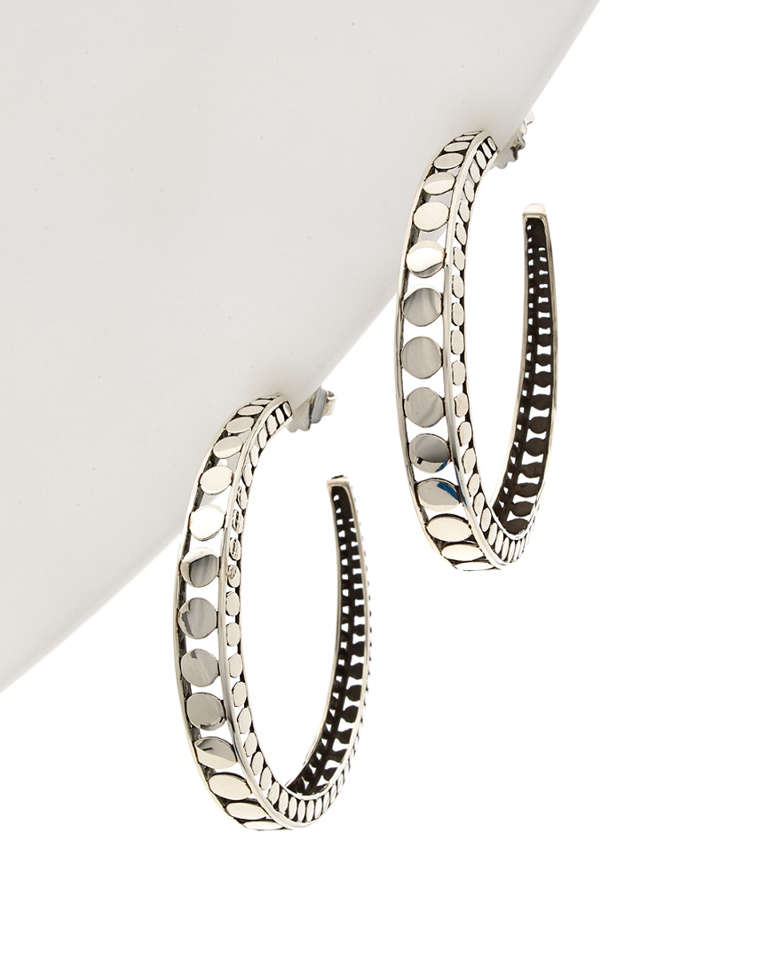John Hardy Dot Silver Hoops In Nocolor