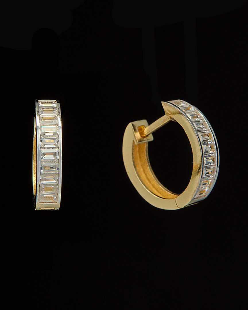 Italian Gold Over Silver 0.60 Ct. Tw. Topaz Earrings