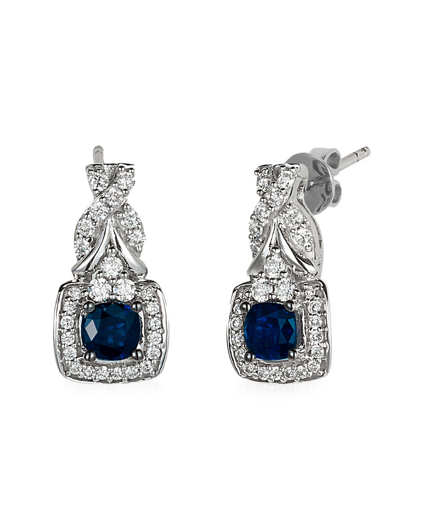 Le Vian 14k 0.98 Ct. Tw. Diamond & Sapphire Earrings