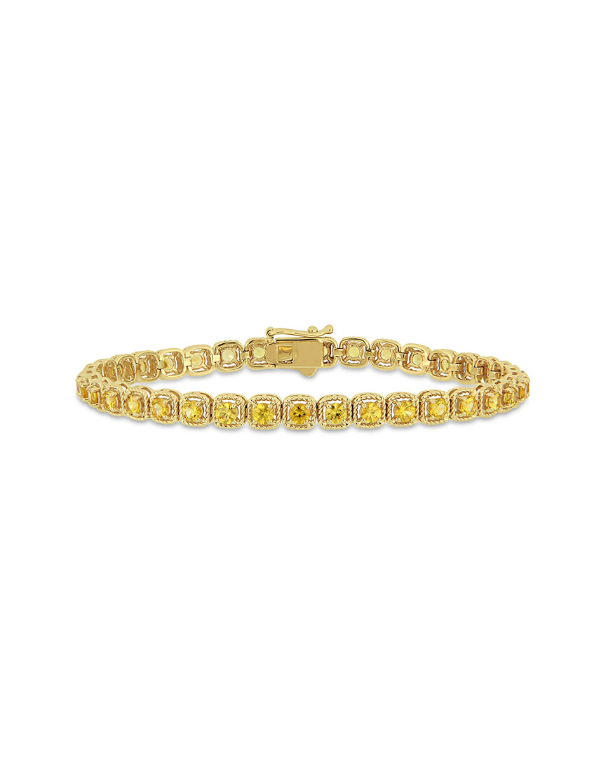 Diamond Select Cuts 14k 3.52 Ct. Tw. Yellow Sapphire Bracelet