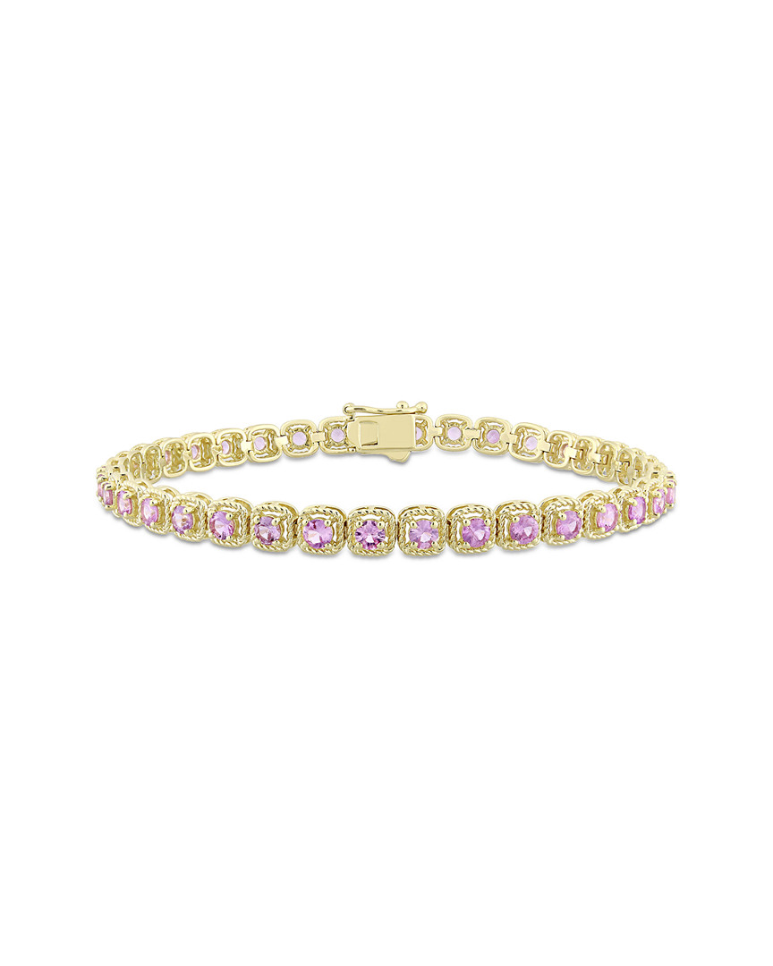 Diamond Select Cuts 14k 3.70 Ct. Tw. Pink Sapphire Bracelet