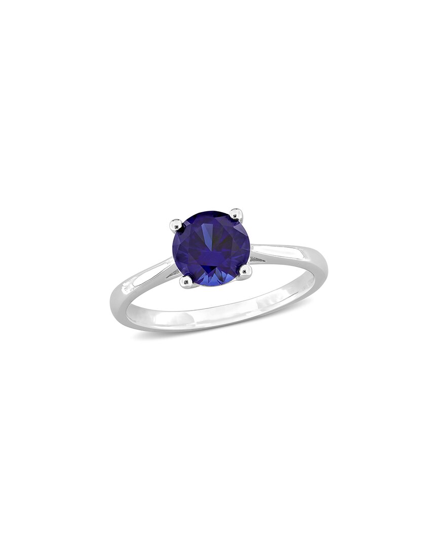 Rina Limor 1 5/8ct Tgw Created Blue Sapphire Solitaire Ring I In Blue