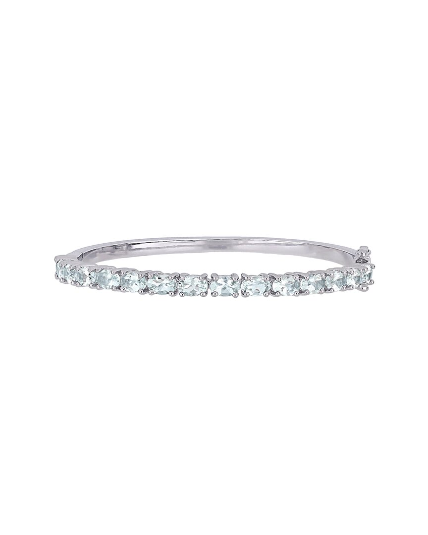 Rina Limor Silver 6.30 Ct. Tw. Aquamarine Bangle Bracelet