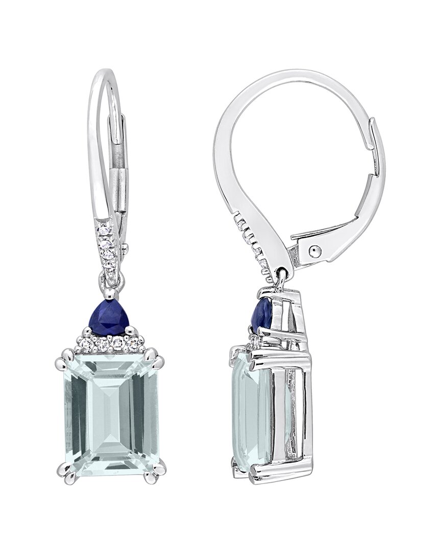 Rina Limor Silver 4.18 Ct. Tw. Diamond & Gemstone Earrings