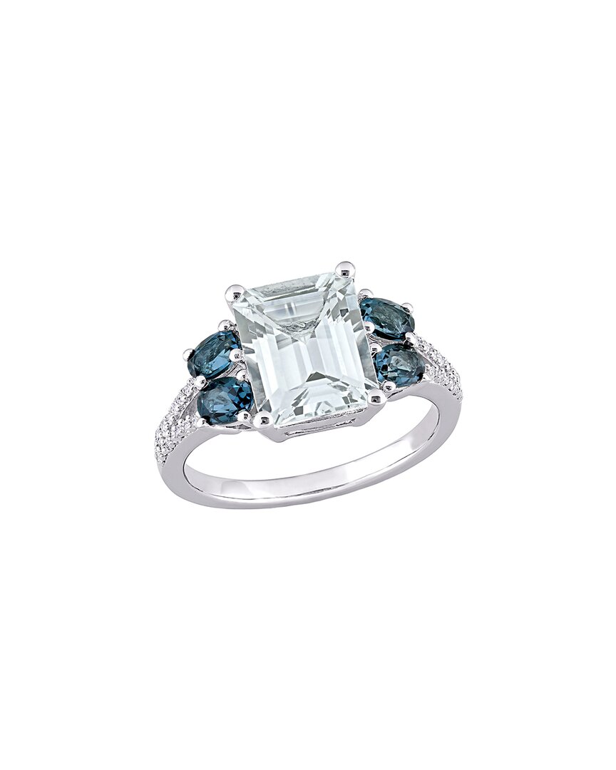 Rina Limor Silver 4.12 Ct. Tw. Diamond & Gemstone Ring