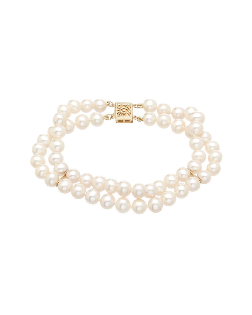 Pearls 14k 6-6.5mm Freshwater Pearl Multi-strand Bracelet In Multicolor