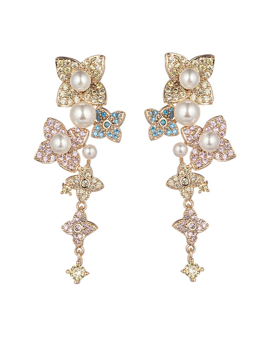 Eye Candy La Cz Isabella Flower Statement Earrings