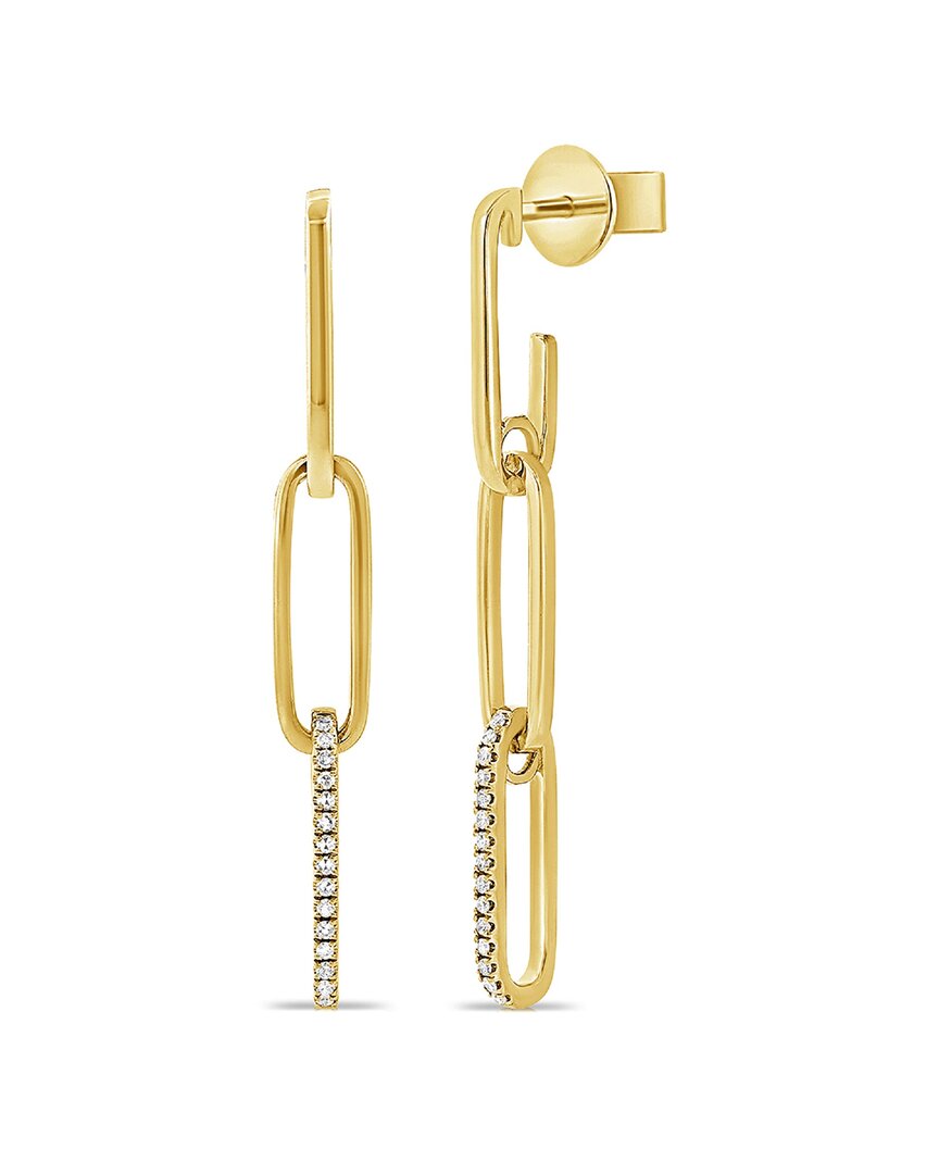 Sabrina Designs 14k 0.08 Ct. Tw. Diamond Link Earrings In Gold