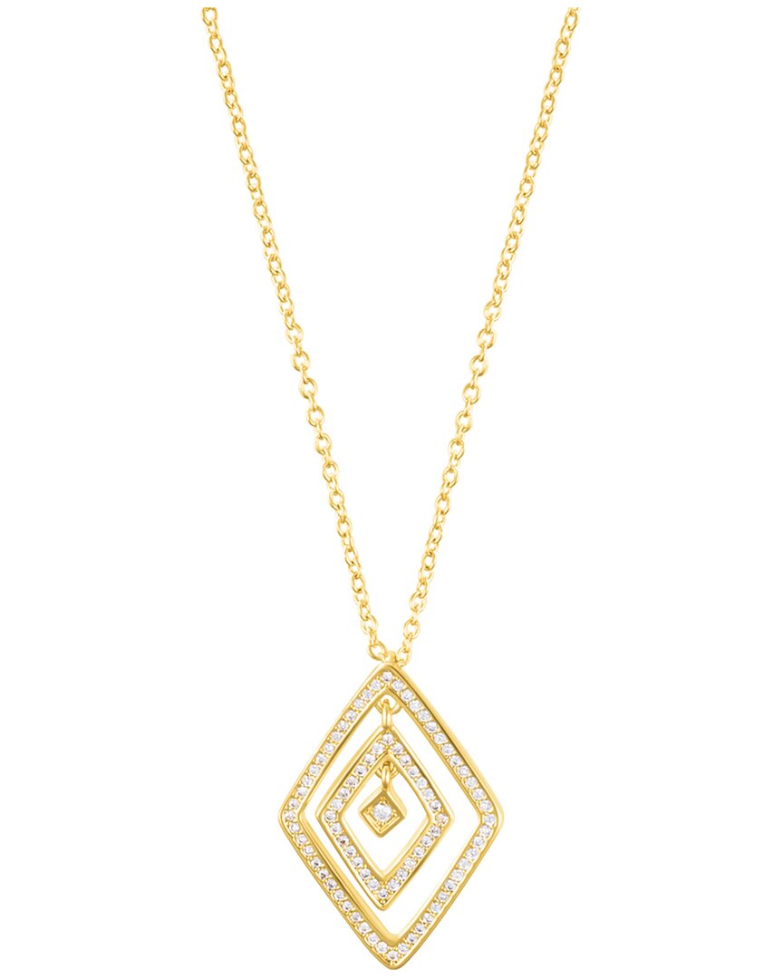 Adornia Adjustable Cubic Zirconia Concentric Diamond Necklace